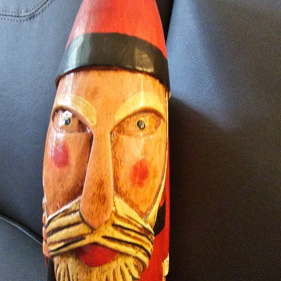Vintage Old Carved Wood Painted Folk Art Tales Elf Santa Claus Denmark Germany - Picture 10 of 16